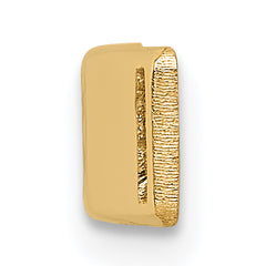 14K Gold Medical ID Bracelet with Polished Engravable Red Enamel