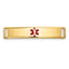 14K Epoxy Enameled Medical ID Ctr Plate # 816