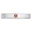 14K WG Epoxy Enameled Medical ID Ctr Plate # 817