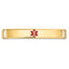 14K Epoxy Enameled Medical ID Ctr Plate # 818