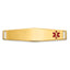 14K Epoxy Enameled Medical ID Off Ctr Soft Diamond Shape Plate # 818