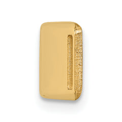14K Gold Medical ID Bracelet with Red Enamel Engravable Plate
