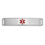 14K WG Epoxy Enameled Medical ID Ctr Plate # 819