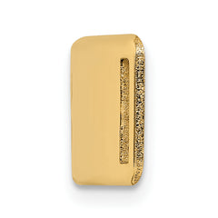 14K Gold Polished Medical ID Bracelet with Red Enamel Accents