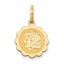 14k Girl Head on .009 Gauge Engravable Scalloped Disc Charm
