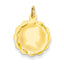 14K Boy Head on .011 Gauge Engravable Scalloped Disc Charm