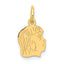 14K Girl Head Charm