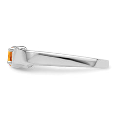 14k White Gold Genuine 2 Stone Mother's Ring - 7 / Genuine
