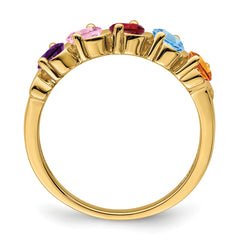 14k Genuine 5 Stone Mother's Ring - 7 / Genuine