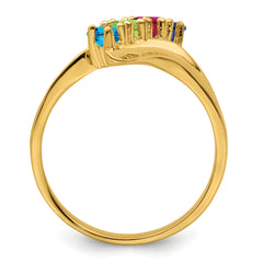 14k Genuine 4 Stone Mother's Ring - 7 / Genuine