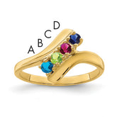 14k Synthetic Family Jewelry Ring