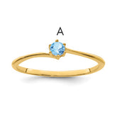 14k 3mm Synthetic Family Jewelry Ring