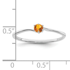 14k White Gold Family Jewelry Ring - 7 / Genuine
