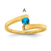 14k 2.5mm Synthetic Family Jewelry Ring