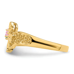 14k Genuine 2 Stone Mother's Ring - 7 / Genuine