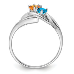 14k White Gold Genuine Family Jewelry Ring - 7 / Genuine