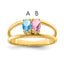 14k Synthetic Family Jewelry Ring