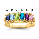 14k Synthetic Family Jewelry Ring