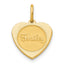 14K Small Heart Disc with Name Charm