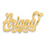 14K Satin Diamond-cut Heart Name Plate