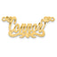 14K Satin Diamond-cut Hearts Name Plate