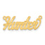 14K Satin Diamond-cut Name Plate