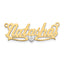 14KY Two-tone 3D with Heart Diamond Name Plate