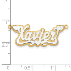 14K 3D Two-tone Polished Name Plate