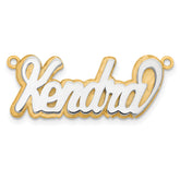 14K 3D Two-tone Polished Name Plate