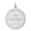14k White Gold Personalized Graduation Charm
