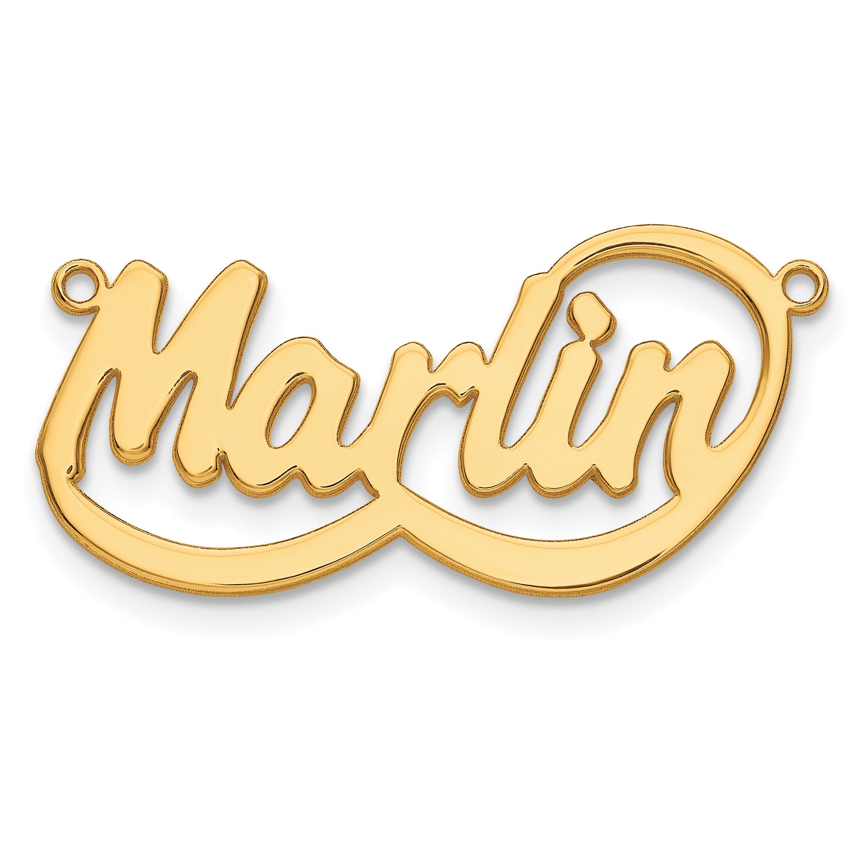 14K Polished Bellamy Font Name Plate