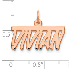 14K Rose Gold Polished Bellamy Font Name Plate