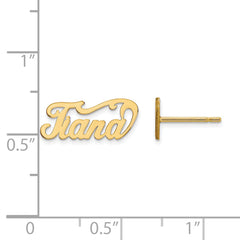 14K Name Plate Post Earrings