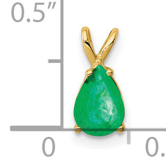 14K Emerald pendant