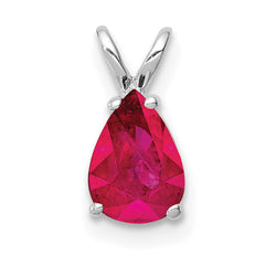 14k White Gold Ruby pendant