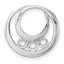 14k White Gold 3.2mm Three Stone Circles Chain Slide Mounting