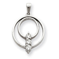 14K White Gold AA Diamond pendant