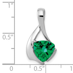 14K White Gold 8mm Mount St. Helens pendant