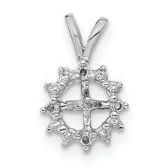 14k White Gold Pearl Pendant Mounting (No Stone Included)