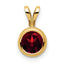 14k 6mm Garnet bezel pendant