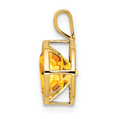14K Citrine bezel pendant