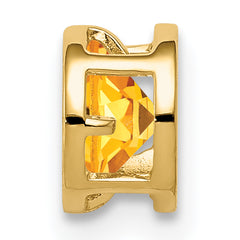 14K 5mm Citrine bezel pendant