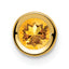14k 5mm Citrine bezel pendant
