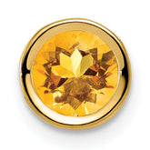 14k Citrine bezel pendant