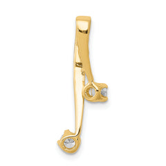 14K AA 2-3.0mm Diamond Chain Slide