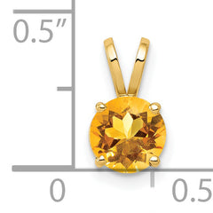 14K 6mm Citrine pendant
