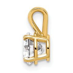 14K 6mm Cubic Zirconia pendant