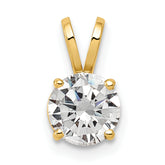 14k 6mm Cubic Zirconia pendant