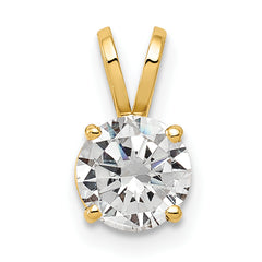 14k 6mm Cubic Zirconia pendant