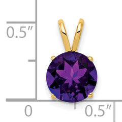 14K 8mm Amethyst pendant